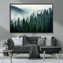 Captivating Misty Forest Wall Art Premium Canvas Print,
