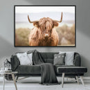 Scottish Serene Highland Cow Canvas Wall Art – Serene