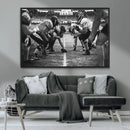 American Football Wall Art Canvas Print Framed Stadium Sport