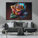Abstract Rose Wall Art Canvas Print