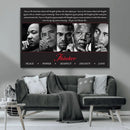 Thinker Quintet Canvas Wall Art – Martin, Obama, Malcolm X,
