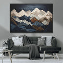 Rustic Mountain Landscape Wall Art Canvas Print – Framed 3D
