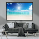 Blue Ocean Wall Art Canvas Print - Tranquil Ocean Paradise
