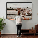 Texas Longhorn Canvas Wall Art Print – Majestic Western by MyGreatCanvas | Canvas Wall Art Prints | Photo Prints & Wall Decor