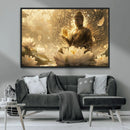 Golden Buddha Wall Art | Yoga Room Decor and Meditation Room by MyGreatCanvas | Canvas Wall Art Prints | Photo Prints & Wall Decor