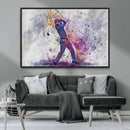 Watercolor Golf Swing Wall Art Canvas Print | Vibrant