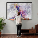 Watercolor Golf Swing Wall Art Canvas Print | Vibrant