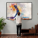 Watercolor Golf Swing Wall Art Canvas Print | Vibrant