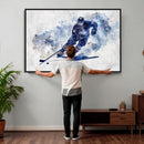 Hockey Player Wall Art Canvas Print - Sports-Inspired