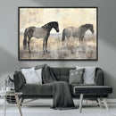 Vintage Horses Wall Art Canvas Print