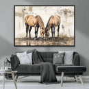 Vintage Horses Wall Art | Ready to Hang and Framed Triptych by MyGreatCanvas | Canvas Wall Art Prints | Photo Prints & Wall Decor