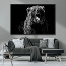 Bear Canvas Print | Wildlife Wall Art for Cabin Decor |