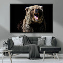 Grizzly Bear Canvas Print | Wildlife Wall Art for Cabin by MyGreatCanvas | Canvas Wall Art Prints | Photo Prints & Wall Decor
