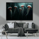 Abstract Jellyfish Wall Art Canvas Print