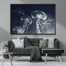Jellyfish Wall Art Canvas Print, Modern Abstract Jellyfish