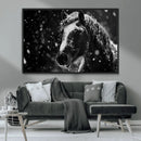 Winter Horse Wall Art | Black and White Horse Print | Ready by MyGreatCanvas | Canvas Wall Art Prints | Photo Prints & Wall Decor