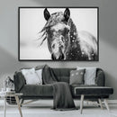 Western Wall Art | Black and White Winter Horse Wall Art | by MyGreatCanvas | Canvas Wall Art Prints | Photo Prints & Wall Decor