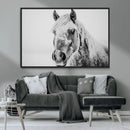 White Horse Wall Art | Ready to Hang and Framed | Winter