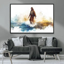 Watercolor Jesus Walking Wall Art Print, Jesus Water Canvas by MyGreatCanvas | Canvas Wall Art Prints | Photo Prints & Wall Decor