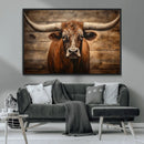 Longhorn Bull Wall Art | Canvas Print | Ready to Hang | by MyGreatCanvas | Canvas Wall Art Prints | Photo Prints & Wall Decor