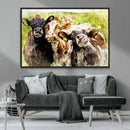 Curious Cows Farmhouse Wall Art | Ready to Hang and Framed