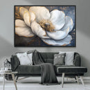 White Magnolia Flower Wall Art Canvas Print | Abstract
