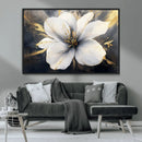 White Flower Wall Art Canvas Print | Ready to Hang |