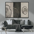 Minimalist Tree Rings Wall Art | Modern Abstract Canvas