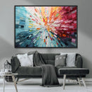 Radiant Bloom Abstract Floral Wall Art Canvas Print -