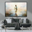 Framed Jesus Walking on Water Wall Art - 3-Panel Christian