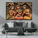 Indian Woman Statue Wall Art Canvas Print