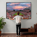 Carter-Finley Stadium Art Sunset Game Triple Canvas Wall Art