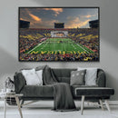 University of Michigan Wolverines Print Canvas, Football