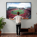 Cincinnati Bearcats Football Team Print - Nippert Stadium Wall Art Canvas Print