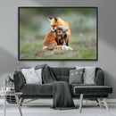 Heartwarming Fox and Baby Cub Wall Art | Ready to Hang by MyGreatCanvas | Canvas Wall Art Prints | Photo Prints & Wall Decor