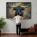 Texas Western Wall Art Canvas Print - Abstract Cow Longhorn by MyGreatCanvas | Canvas Wall Art Prints | Photo Prints & Wall Decor