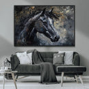 Large Abstract Horse Wall Art Canvas Print | Farmhouse Wall