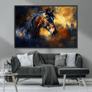 Abstract Horse Art Print - Abstract Canvas Wall Art |
