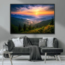 Majestic Mountain Sunrise Print | Landscape Wall Art |