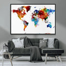 Colorful World Map Canvas Wall Art Print, Contemporary by MyGreatCanvas | Canvas Wall Art Prints | Photo Prints & Wall Decor
