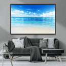 Beach Scene Canvas Wall Art Print – Tranquil Ocean Horizon by MyGreatCanvas | Canvas Wall Art Prints | Photo Prints & Wall Decor