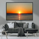 Golden Horizon Sunset Over Ocean Wall Art Canvas Print – by MyGreatCanvas | Canvas Wall Art Prints | Photo Prints & Wall Decor