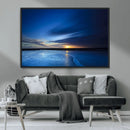 Blue Sunset Ocean Canvas Wall Art Print – Serene Coastal by MyGreatCanvas | Canvas Wall Art Prints | Photo Prints & Wall Decor
