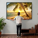 Beach Sunset Canvas Wall Art Print - Tropical Beach Canvas by MyGreatCanvas | Canvas Wall Art Prints | Photo Prints & Wall Decor