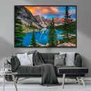 Canadian Rockies Moraine Lake Wall Art Canvas Print, Pine