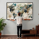 Framed Vintage World Map Wall Art – Abstract Map Canvas by MyGreatCanvas | Canvas Wall Art Prints | Photo Prints & Wall Decor