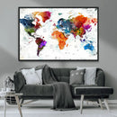 World Map Canvas Print – Framed Travel Map Wall Art for by MyGreatCanvas | Canvas Wall Art Prints | Photo Prints & Wall Decor