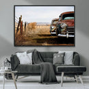 Old Rustic Classic Car Wall Art Canvas Print