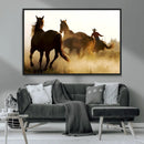 Horses and Cowboys Wall Art Canvas Print by MyGreatCanvas | Canvas Wall Art Prints | Photo Prints & Wall Decor