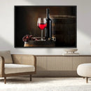 Red Wine and Bottle Canvas Print